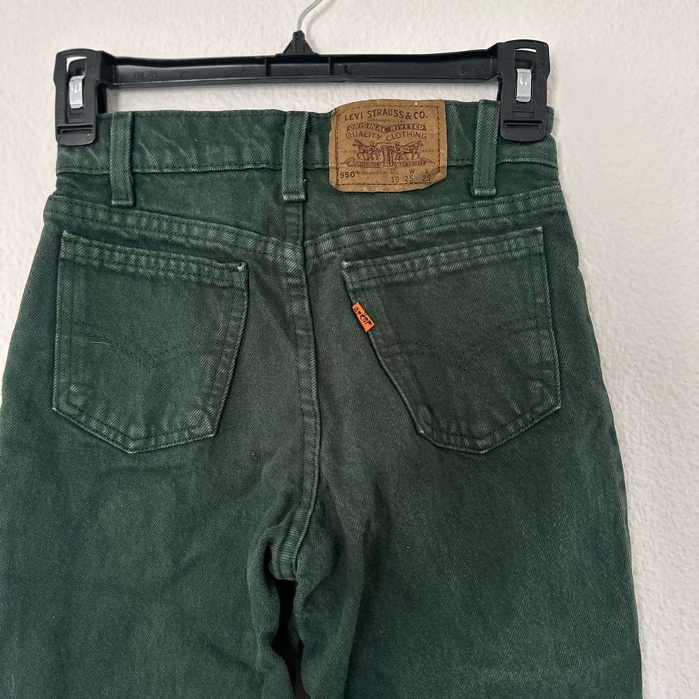 Levi’s orange label rare vintage forest green denim jeans 24
